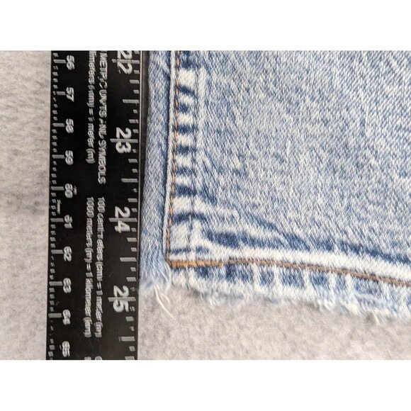 Silver Jeans Co Frisco Straight Crop Jeans Womens 16 Blue Distressed Raw Hem - Picture 7 of 13